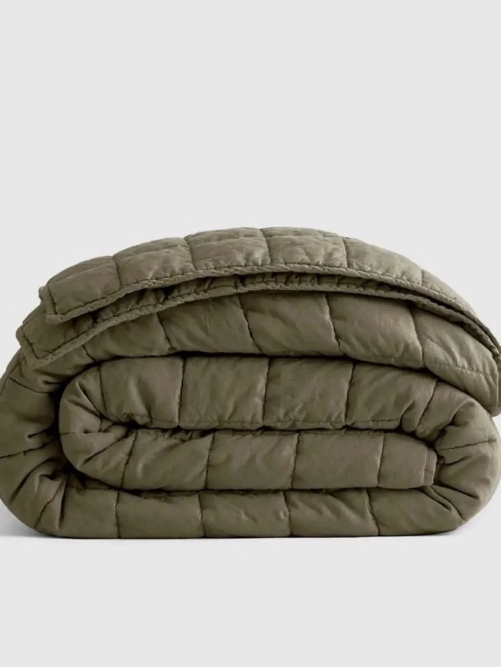 Quince NWOT European Linen Box Quilt - Dusty Olive - Queen